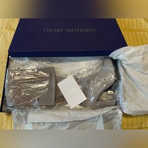 BNWT Stuart Weitzman HILINE Thigh-High Suede Grey Boots Sz 11